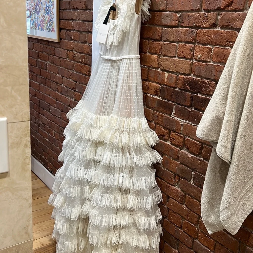 NWT Giambattista Valli ruffle tiered Dress Sz IT 40 - Picture 14 of 16